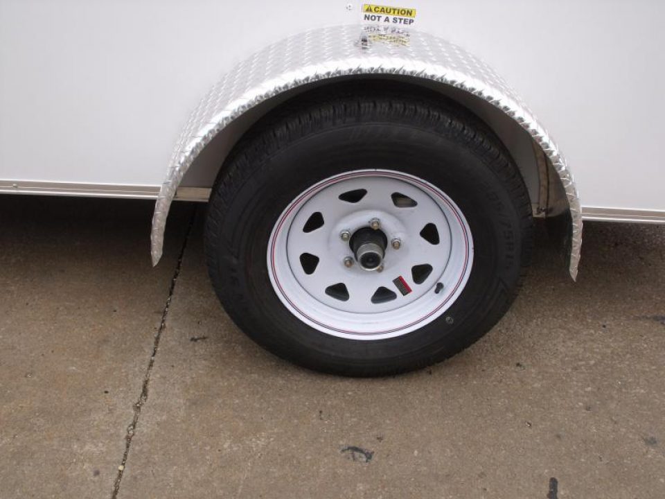 New HUGE SALE  Enclosed Trailer 5 X 10 Ramp 2990 Axle White In Color All Tube Construction