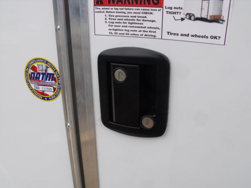 New HUGE SALE  Enclosed Trailer 5 X 10 Ramp 2990 Axle White In Color All Tube Construction