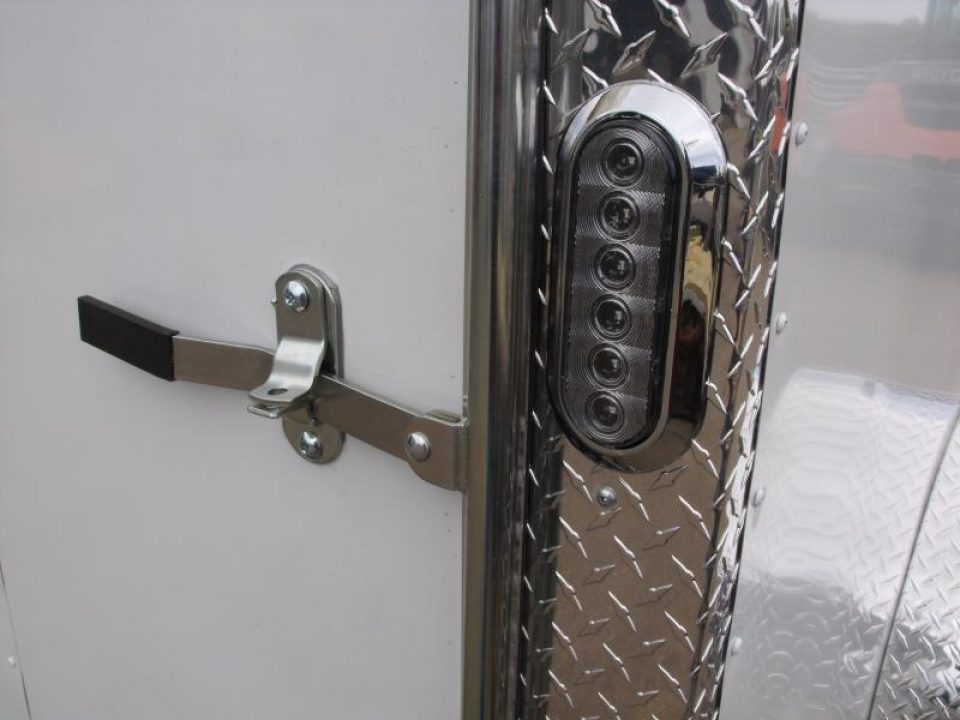 New HUGE SALE  Enclosed Trailer 5 X 10 Ramp 2990 Axle White In Color All Tube Construction