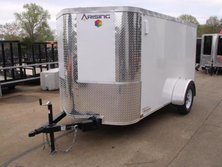 New HUGE SALE  Enclosed Trailer 5 X 10 Ramp 2990 Axle White In Color All Tube Construction
