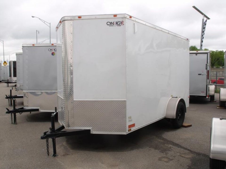 New HUGE SALE WHILE THE LAST  !!!  Enclosed Trailer 6 X 12  BARN DOOR    6' 9"  Interior White  In Color  All Tube Construction