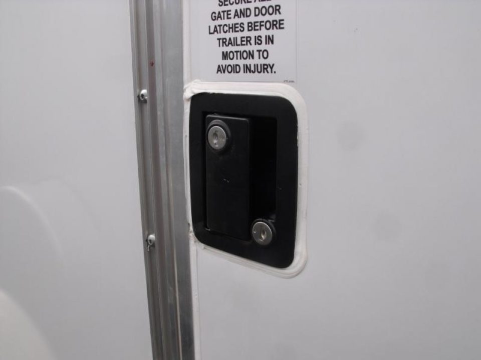 New HUGE SALE WHILE THE LAST  !!!  Enclosed Trailer 6 X 12  BARN DOOR    6' 9"  Interior White  In Color  All Tube Construction