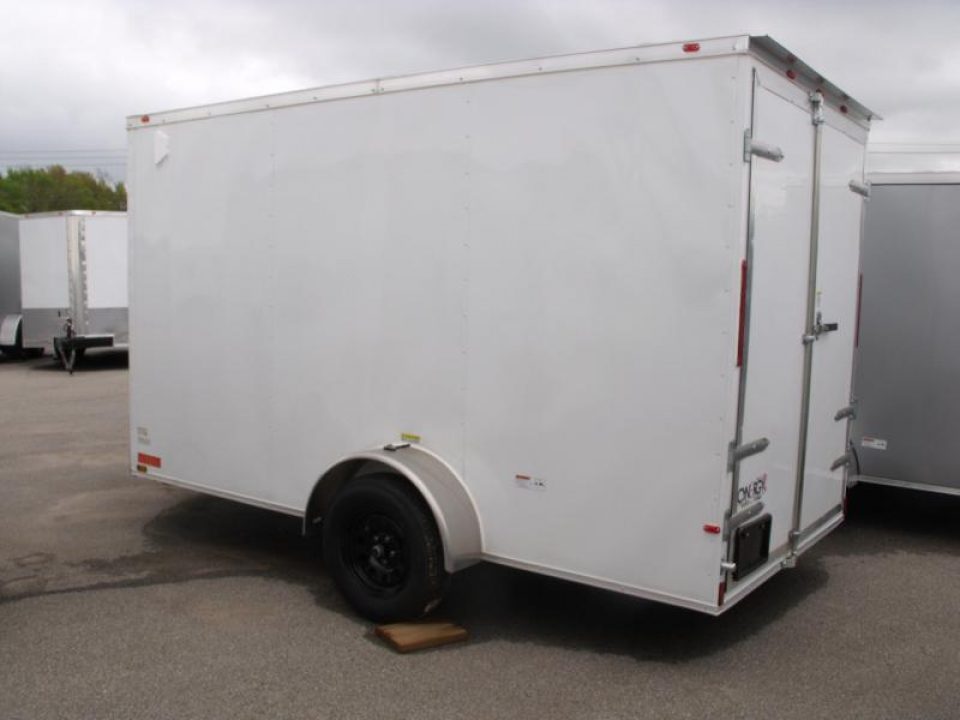 New HUGE SALE WHILE THE LAST  !!!  Enclosed Trailer 6 X 12  BARN DOOR    6' 9"  Interior White  In Color  All Tube Construction