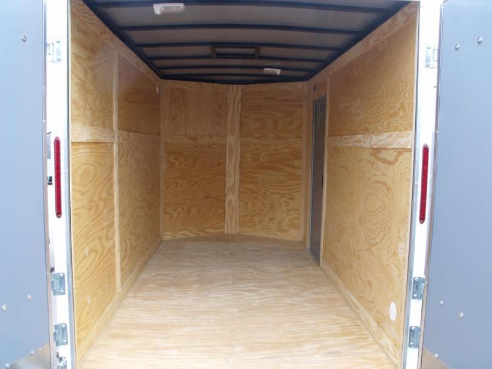 New HUGE SALE WHILE THE LAST  !!!  Enclosed Trailer 6 X 12  BARN DOOR    6' 9"  Interior White  In Color  All Tube Construction