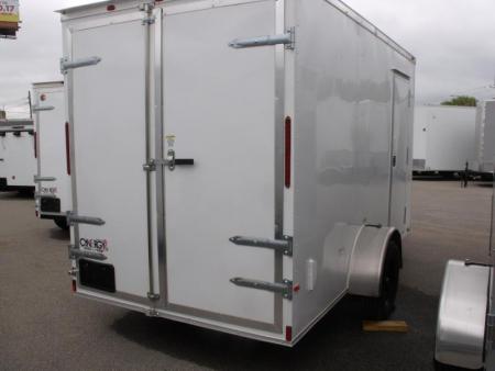 New HUGE SALE WHILE THE LAST  !!!  Enclosed Trailer 6 X 12  BARN DOOR    6' 9"  Interior White  In Color  All Tube Construction