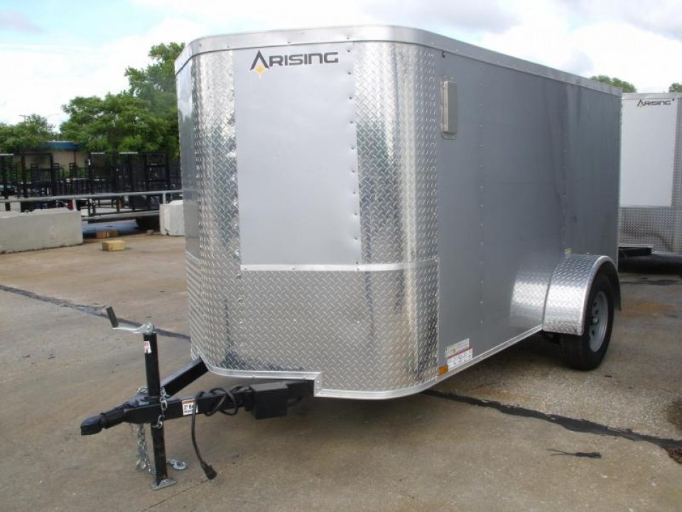 New HUGE SALE Enclosed Trailer 5 X 10 Ramp 2990 Axle Silver Mist  In Color All Tube Construction