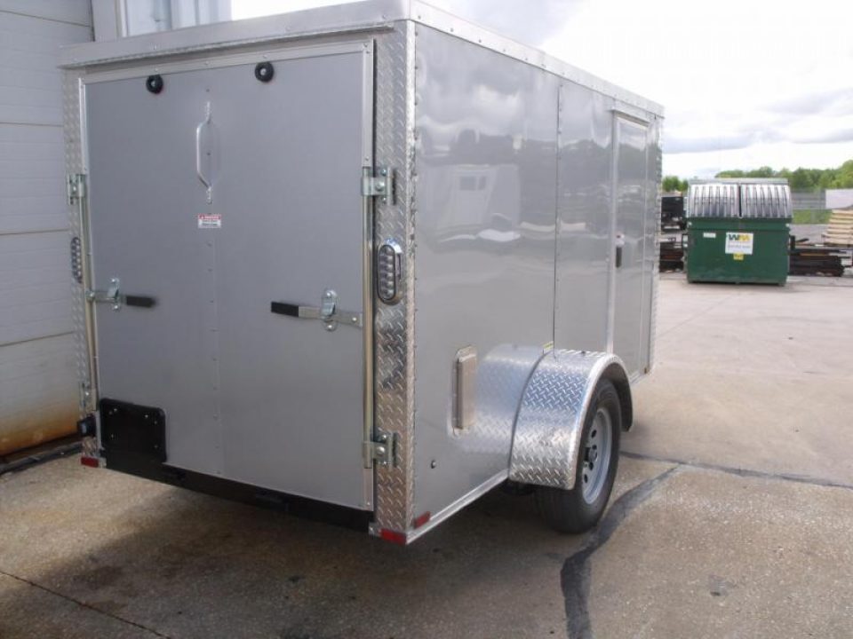New HUGE SALE Enclosed Trailer 5 X 10 Ramp 2990 Axle Silver Mist  In Color All Tube Construction