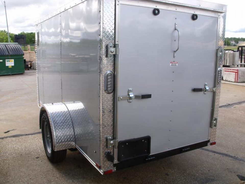 New HUGE SALE Enclosed Trailer 5 X 10 Ramp 2990 Axle Silver Mist  In Color All Tube Construction