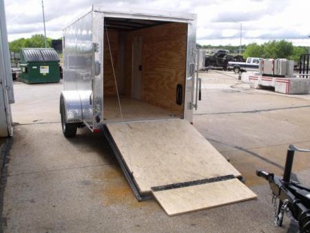 New HUGE SALE Enclosed Trailer 5 X 10 Ramp 2990 Axle Silver Mist  In Color All Tube Construction