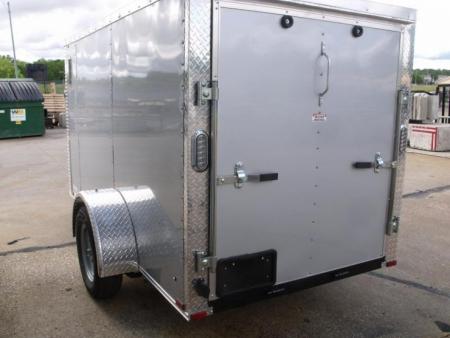 New HUGE SALE Enclosed Trailer 5 X 10 Ramp 2990 Axle Silver Mist  In Color All Tube Construction