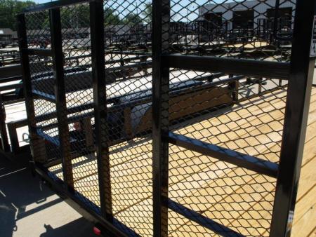 New Utility Trailer 83" x 16    Pipe Rail Top  Rear  LAY-N-TAIL GATE  Brakes 7000 GVWR