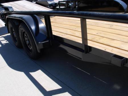 New Utility Trailer 83" x 16    Pipe Rail Top  Rear  LAY-N-TAIL GATE  Brakes 7000 GVWR