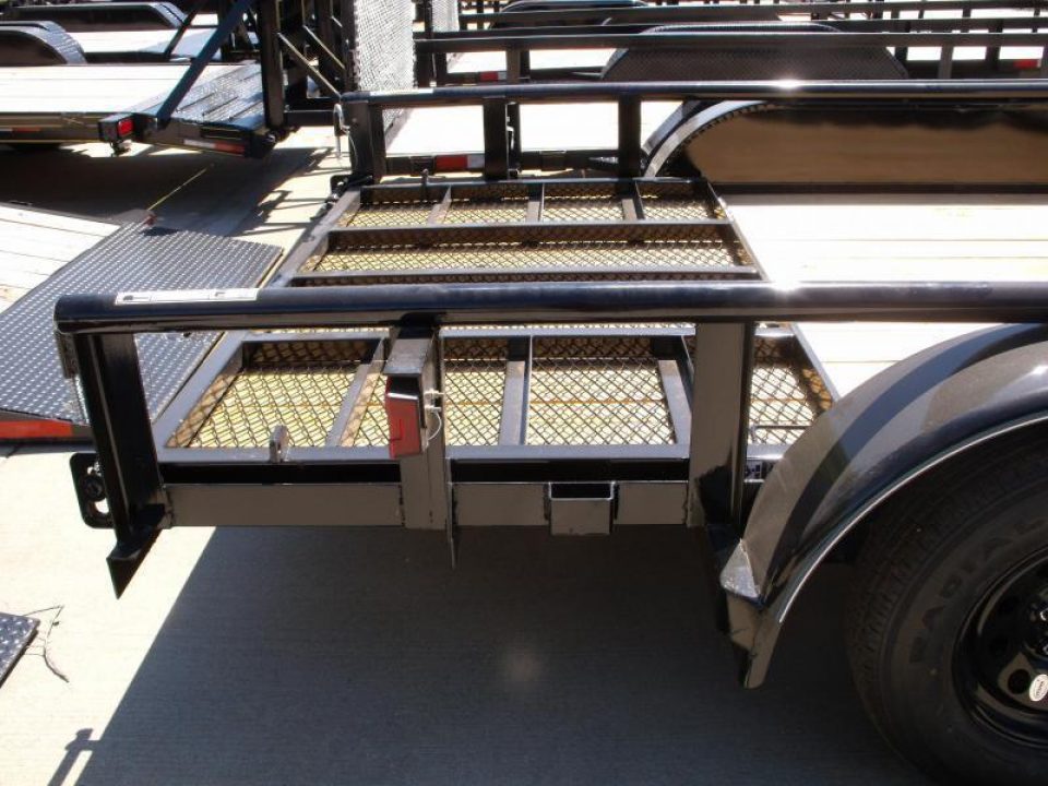 New Utility Trailer 83" x 16    Pipe Rail Top  Rear  LAY-N-TAIL GATE  Brakes 7000 GVWR