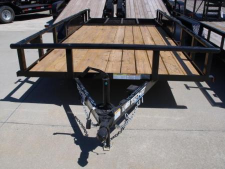 New Utility Trailer 83" x 16    Pipe Rail Top  Rear  LAY-N-TAIL GATE  Brakes 7000 GVWR