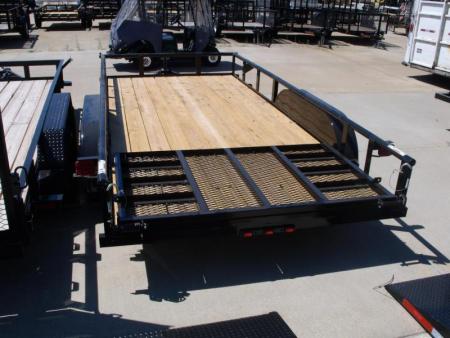 New Utility Trailer 83" x 16    Pipe Rail Top  Rear  LAY-N-TAIL GATE  Brakes 7000 GVWR