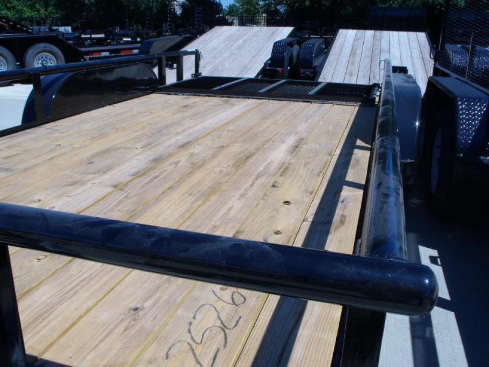 New Utility Trailer 83" x 16    Pipe Rail Top  Rear  LAY-N-TAIL GATE  Brakes 7000 GVWR
