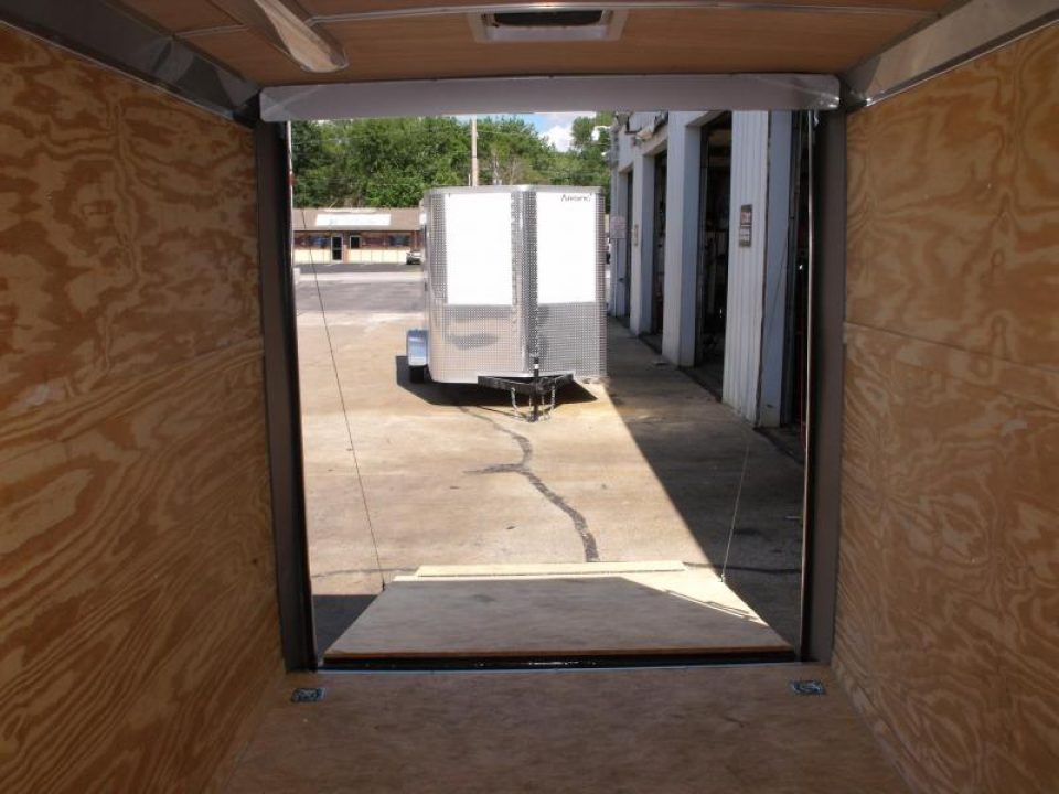 New SALE    Enclosed Trailer  ( Electrical Package ) 7 X 12 Ramp 7' Height  Two Tone Color Silver Mist/Black Electrical Package 30 Amp ( Electric Brakes) Loaded Unit Tube Construction