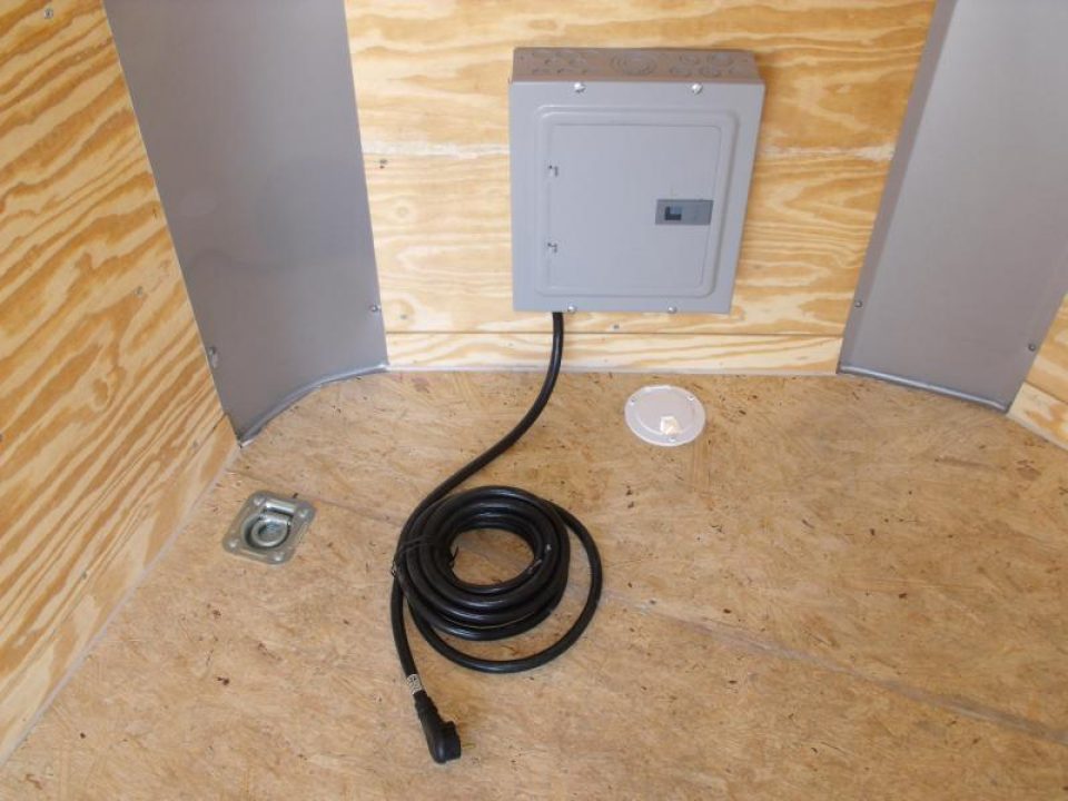 New SALE    Enclosed Trailer  ( Electrical Package ) 7 X 12 Ramp 7' Height  Two Tone Color Silver Mist/Black Electrical Package 30 Amp ( Electric Brakes) Loaded Unit Tube Construction