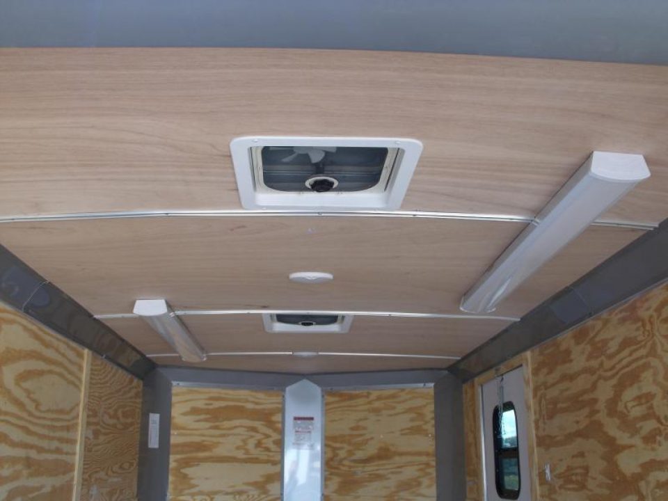 New SALE    Enclosed Trailer  ( Electrical Package ) 7 X 12 Ramp 7' Height  Two Tone Color Silver Mist/Black Electrical Package 30 Amp ( Electric Brakes) Loaded Unit Tube Construction