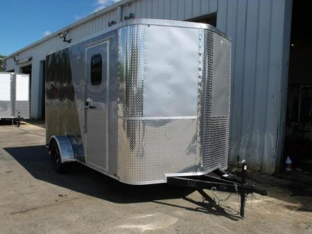 New SALE    Enclosed Trailer  ( Electrical Package ) 7 X 12 Ramp 7' Height  Two Tone Color Silver Mist/Black Electrical Package 30 Amp ( Electric Brakes) Loaded Unit Tube Construction