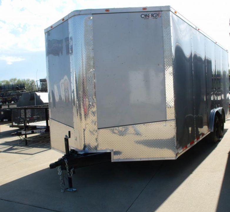 New HUGE SALE WHILE THEY LAST    !!!   Enclosed Trailer 8.5 x 20 Dove  Ramp    Silver Mist  In Color Ramp Door  9990  GVWR Dove Tail  7' Interior