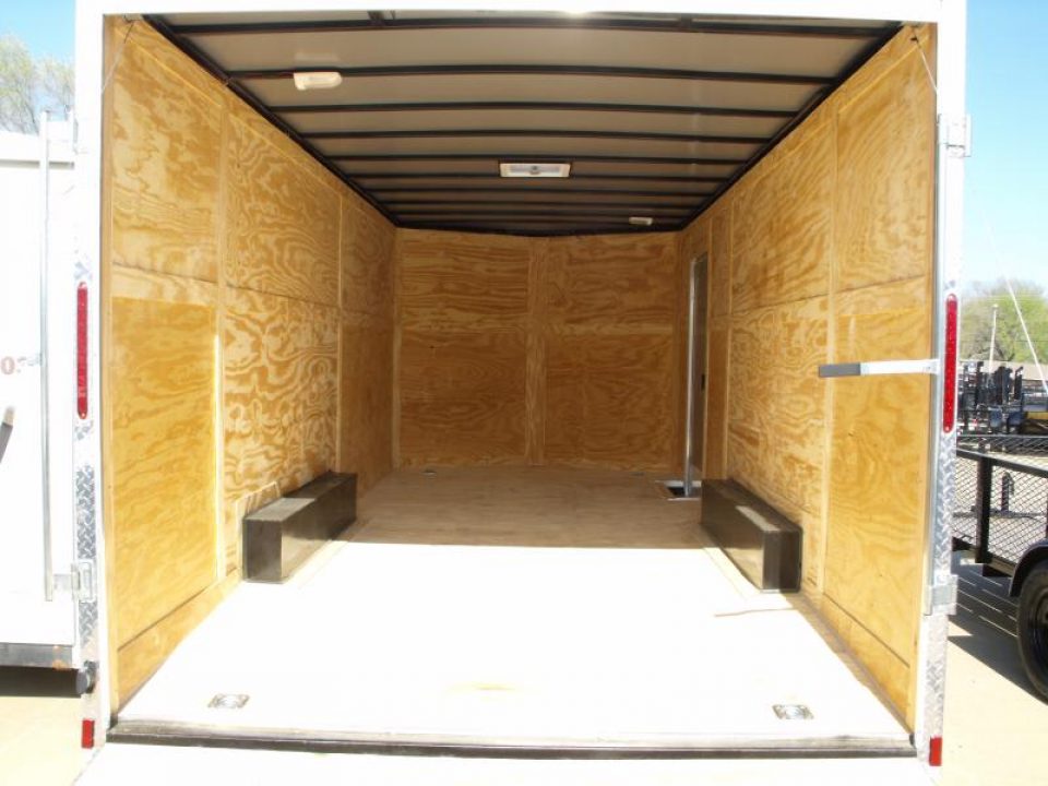 New HUGE SALE WHILE THEY LAST    !!!   Enclosed Trailer 8.5 x 20 Dove  Ramp    Silver Mist  In Color Ramp Door  9990  GVWR Dove Tail  7' Interior