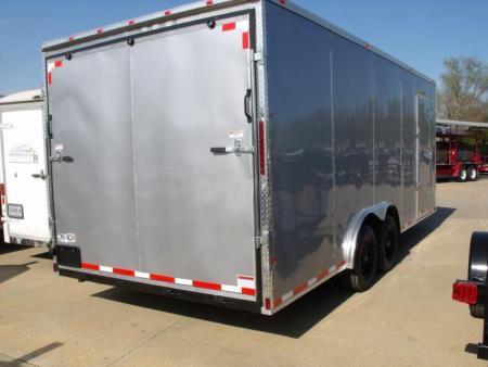 New HUGE SALE WHILE THEY LAST    !!!   Enclosed Trailer 8.5 x 20 Dove  Ramp    Silver Mist  In Color Ramp Door  9990  GVWR Dove Tail  7' Interior