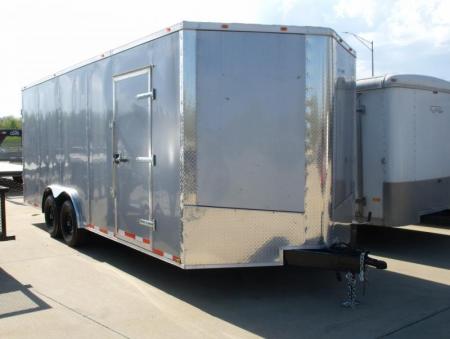 New HUGE SALE WHILE THEY LAST    !!!   Enclosed Trailer 8.5 x 20 Dove  Ramp    Silver Mist  In Color Ramp Door  9990  GVWR Dove Tail  7' Interior