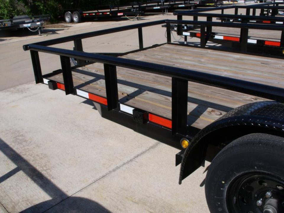 New SALE SALE SALE  Utility Trailer 83" X 16 Pipe Rail Top 7000 GVWR   Brakes Wood Deck