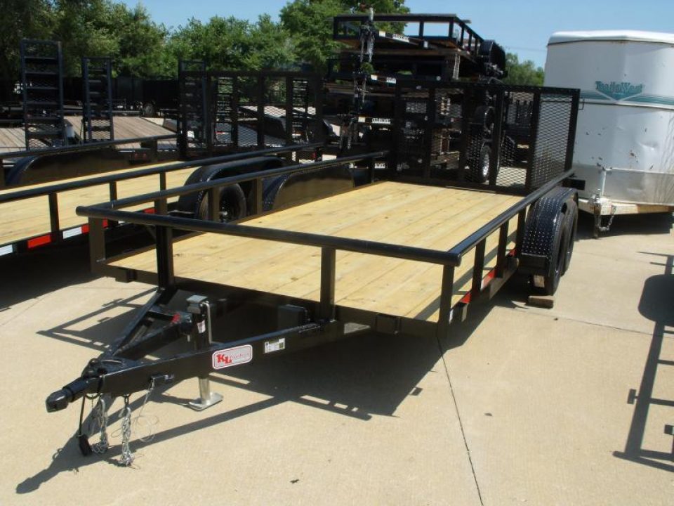 New SALE SALE SALE  Utility Trailer 83" X 16 Pipe Rail Top 7000 GVWR   Brakes Wood Deck