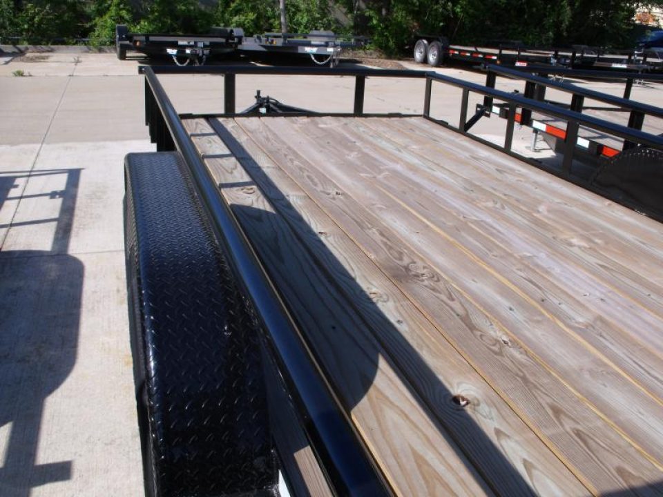 New SALE SALE SALE  Utility Trailer 83" X 16 Pipe Rail Top 7000 GVWR   Brakes Wood Deck