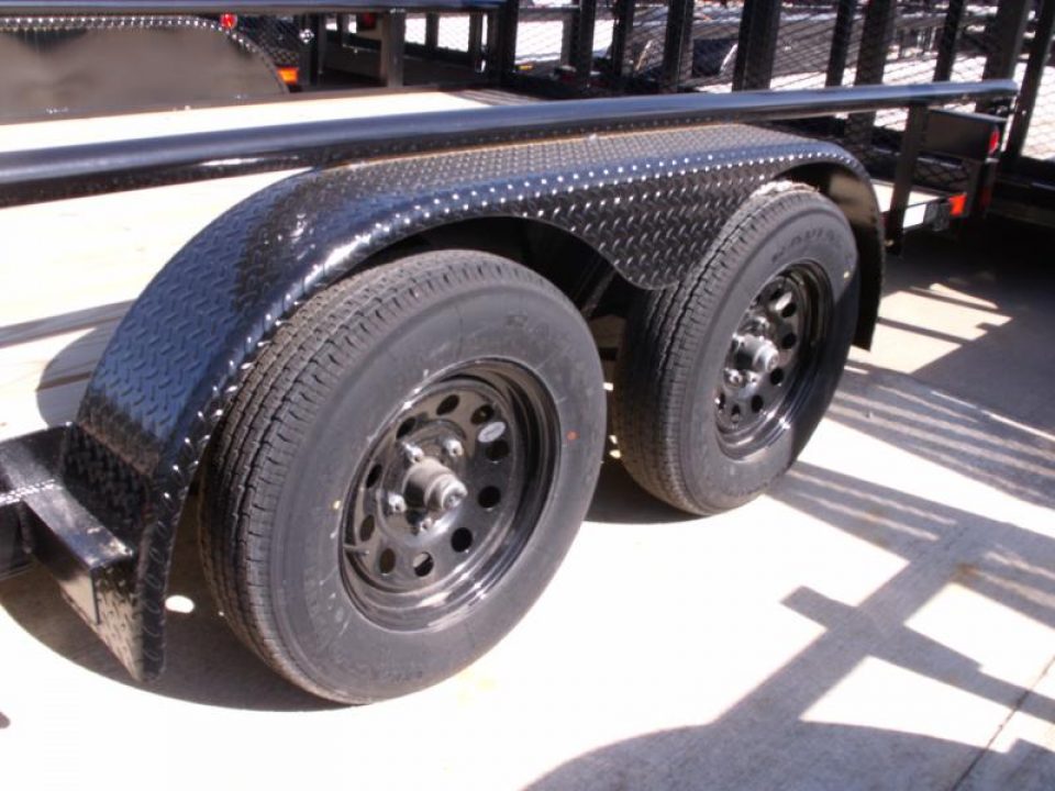 New SALE SALE SALE  Utility Trailer 83" X 16 Pipe Rail Top 7000 GVWR   Brakes Wood Deck