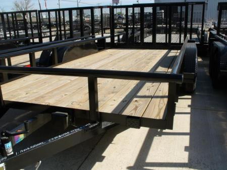New SALE SALE SALE  Utility Trailer 83" X 16 Pipe Rail Top 7000 GVWR   Brakes Wood Deck