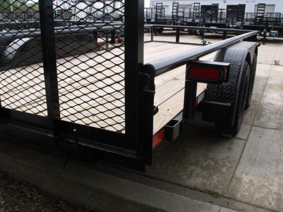 New SALE SALE SALE  Utility Trailer 83" X 16 Pipe Rail Top 7000 GVWR   Brakes Wood Deck