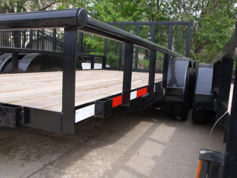 New SALE SALE SALE  Utility Trailer 83" X 16 Pipe Rail Top 7000 GVWR   Brakes Wood Deck