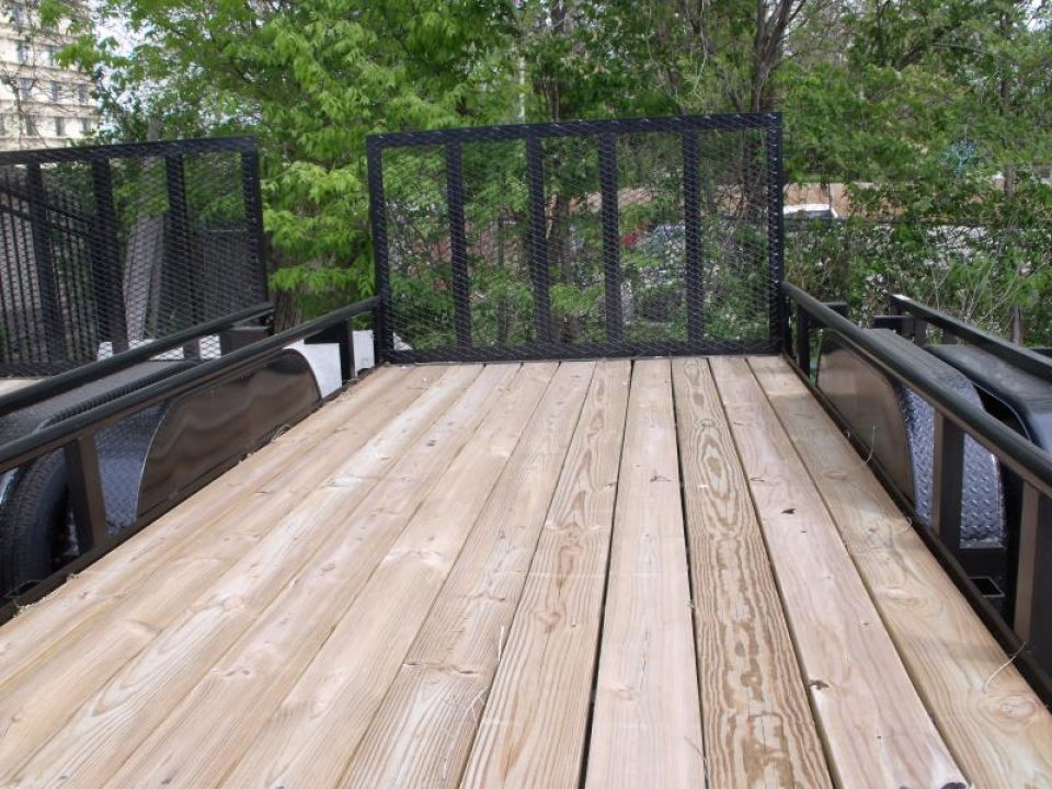 New SALE SALE SALE  Utility Trailer 83" X 16 Pipe Rail Top 7000 GVWR   Brakes Wood Deck