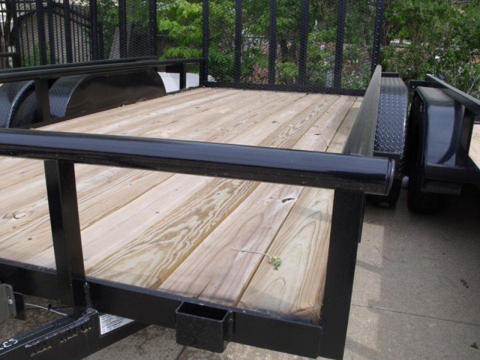 New SALE SALE SALE  Utility Trailer 83" X 16 Pipe Rail Top 7000 GVWR   Brakes Wood Deck