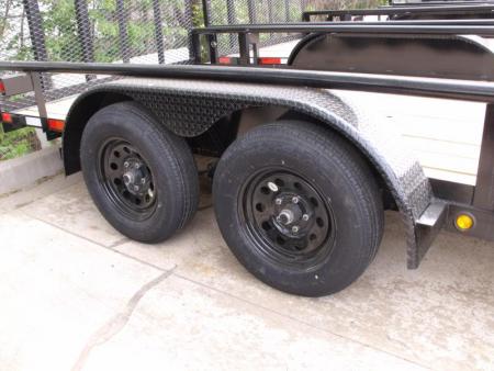 New SALE SALE SALE  Utility Trailer 83" X 16 Pipe Rail Top 7000 GVWR   Brakes Wood Deck
