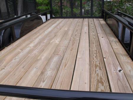 New SALE SALE SALE  Utility Trailer 83" X 16 Pipe Rail Top 7000 GVWR   Brakes Wood Deck