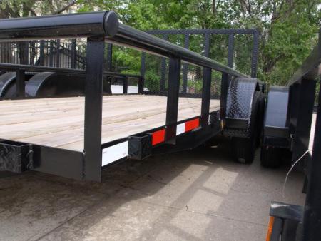 New SALE SALE SALE  Utility Trailer 83" X 16 Pipe Rail Top 7000 GVWR   Brakes Wood Deck