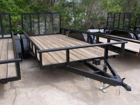 New SALE SALE SALE  Utility Trailer 83  X 16 Pipe Rail Top 7000 GVWR   Brakes Wood Deck