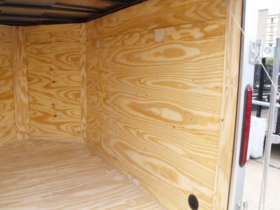 New Huge Sale While They Last  !!!  Enclosed Trailer 5 x 8 Enclosed Cargo Trailer RAMP  DOOR  Silver Mist  In Color 60" Interior