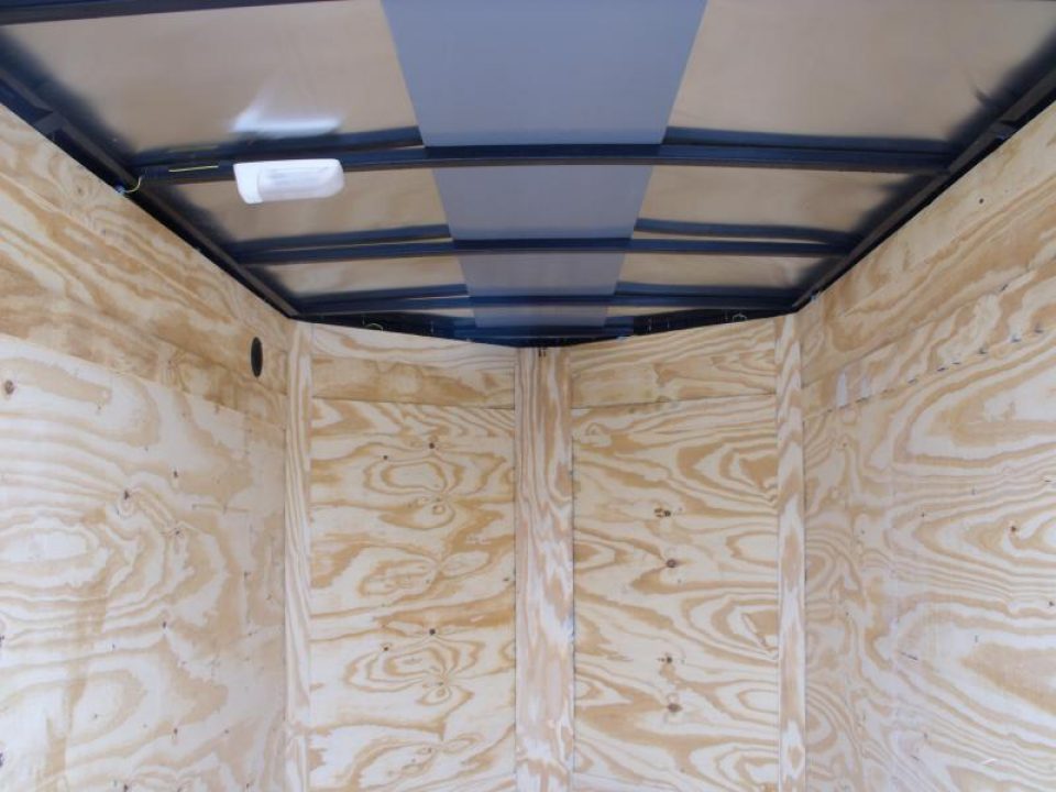 New Huge Sale While They Last  !!!  Enclosed Trailer 5 x 8 Enclosed Cargo Trailer RAMP  DOOR  Silver Mist  In Color 60" Interior