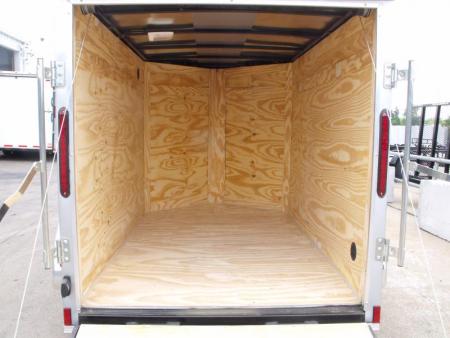 New Huge Sale While They Last  !!!  Enclosed Trailer 5 x 8 Enclosed Cargo Trailer RAMP  DOOR  Silver Mist  In Color 60" Interior