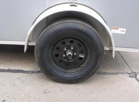 New Huge Sale While They Last  !!!  Enclosed Trailer 5 x 8 Enclosed Cargo Trailer RAMP  DOOR  Silver Mist  In Color 60" Interior