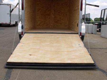 New Huge Sale While They Last  !!!  Enclosed Trailer 5 x 8 Enclosed Cargo Trailer RAMP  DOOR  Silver Mist  In Color 60" Interior
