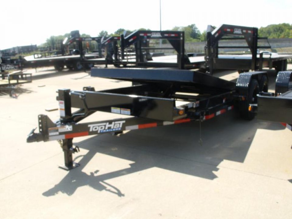 New TILT EQUIPMENT TRAILER 83" X 20' 14000 GVWR 4 WL BRAKES "" TILT DECK SHOCK 14K ""  (18' Tilt 2' Stationary)