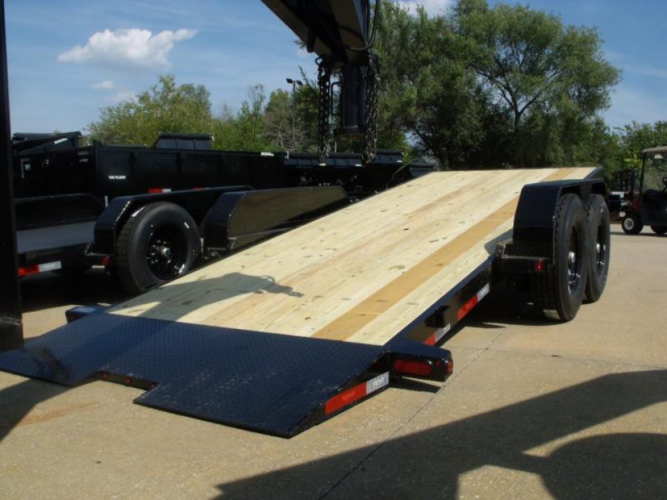 New TILT EQUIPMENT TRAILER 83" X 20' 14000 GVWR 4 WL BRAKES "" TILT DECK SHOCK 14K ""  (18' Tilt 2' Stationary)