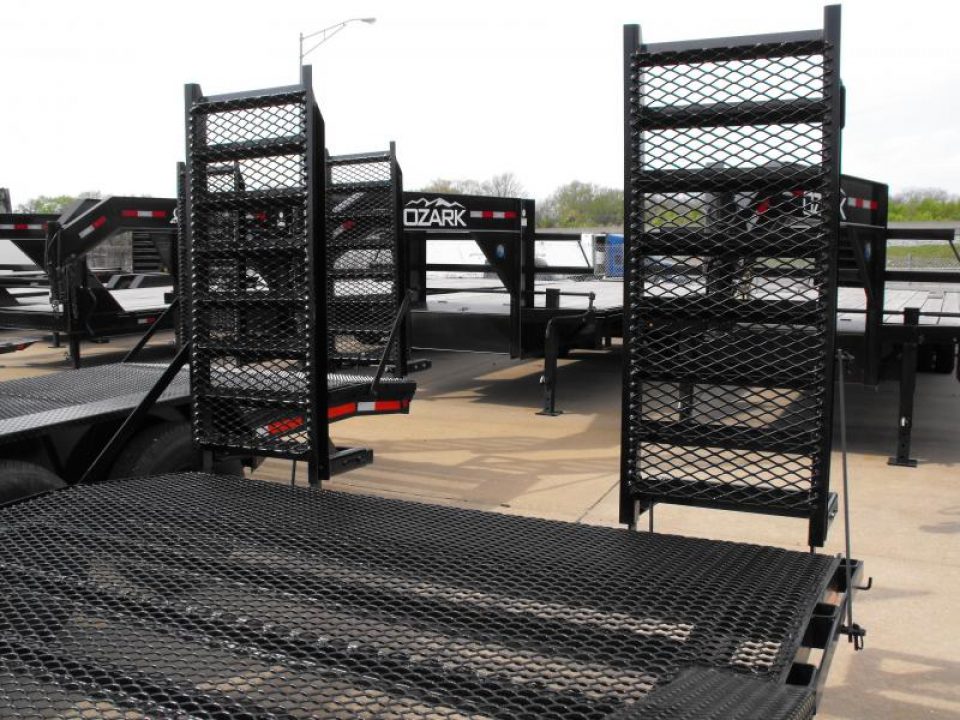 New Combo Trailer Car Hauler / Equipment Trailer  102"  X 20 Dove #6 HD Mesh Floor On 12" Centers 14000 GVWR Stand Up Ramps
