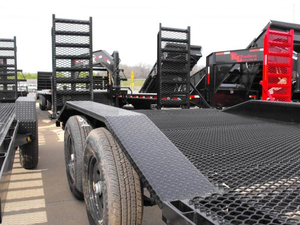 New Combo Trailer Car Hauler / Equipment Trailer  102"  X 20 Dove #6 HD Mesh Floor On 12" Centers 14000 GVWR Stand Up Ramps